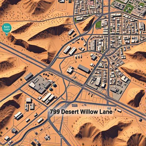 Map of Phoenix area showing the location of AutoFix Pro at 789 Desert Willow Lane.